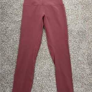 Lululemon Burgundy High-Waisted Leggings